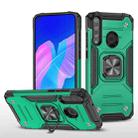 For Huawei Y7P Magnetic Armor Shockproof Phone Case with Metal Ring Holder(Dark Green) - 1