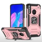 For Huawei Y7P Magnetic Armor Shockproof Phone Case with Metal Ring Holder(Rose Gold) - 1