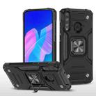 For Huawei Y7P Magnetic Armor Shockproof Phone Case with Metal Ring Holder(Black) - 1