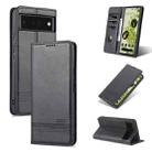 For Google Pixel 6 AZNS Magnetic Calf Texture Horizontal Flip Phone Leather Case(Black) - 1