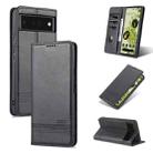 For Google Pixel 6 Pro AZNS Magnetic Calf Texture Horizontal Flip Phone Leather Case(Black) - 1