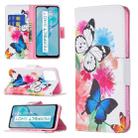 For vivo Y21 Colored Drawing Pattern Horizontal Flip Phone Leather Case with Holder & Card Slots & Wallet(Butterflies) - 1