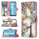 For vivo Y21 Colored Drawing Pattern Horizontal Flip Phone Leather Case with Holder & Card Slots & Wallet(Tree Life) - 1