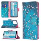 For vivo Y21 Colored Drawing Pattern Horizontal Flip Phone Leather Case with Holder & Card Slots & Wallet(Plum Blossom) - 1