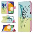 For Samsung Galaxy A13 5G Colored Drawing Pattern Horizontal Flip Phone Leather Case with Holder & Card Slots & Wallet(Feather) - 1