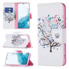 For Samsung Galaxy S22+ 5G Colored Drawing Pattern Horizontal Flip Phone Leather Case with Holder & Card Slots & Wallet(Tree) - 1