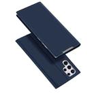 For Samsung Galaxy S22 Ultra 5G DUX DUCIS Skin Pro Series Horizontal Flip Leather Phone Case with Holder & Card Slots(Blue) - 1