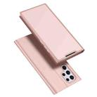 For Samsung Galaxy S22 Ultra 5G DUX DUCIS Skin Pro Series Horizontal Flip Leather Phone Case with Holder & Card Slots(Rose Gold) - 1