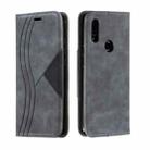 For Xiaomi Redmi 7 Splicing Color Magnetic Hem Horizontal Flip Leather Case with Holder & Card Slots(Grey) - 1