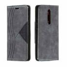 For Xiaomi Redmi K20/K20 Pro/Mi 9T Splicing Color Magnetic Hem Horizontal Flip Leather Case with Holder & Card Slots(Grey) - 1