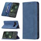For Google Pixel 6 Pro Magnetic RFID Blocking Anti-Theft Leather Case with Holder & Card Slots & Wallet(Blue) - 1