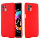 For Motorola Moto Edge 20 Lite / Edge 20 Fusion Pure Color Liquid Silicone Shockproof Full Coverage Phone Case(Red) - 1