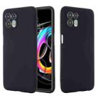 For Motorola Moto Edge 20 Lite / Edge 20 Fusion Pure Color Liquid Silicone Shockproof Full Coverage Phone Case(Black) - 1