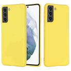 For Samsung Galaxy S22+ 5G Pure Color Liquid Silicone Shockproof Full Coverage Phone Case(Yellow) - 1