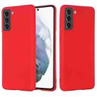 For Samsung Galaxy S22+ 5G Pure Color Liquid Silicone Shockproof Full Coverage Phone Case(Red) - 1