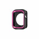 Two-color Shockproof Protective Case For Apple Watch Series 9 / 8 / 7 41mm(Black Pink) - 1