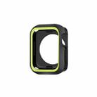 Two-color Shockproof Protective Case For Apple Watch Series 9 / 8 / 7 41mm(Black Green) - 1