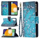 For Samsung Galaxy A13 5G Colored Drawing Pattern Zipper Horizontal Flip Phone Leather Case with Holder & Card Slots & Wallet(Plum Blossom) - 1