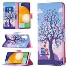 For Samsung Galaxy A13 5G Colored Drawing Pattern Horizontal Flip Phone Leather Case with Holder & Card Slots & Wallet(Owl) - 1
