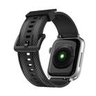 Carbon Fiber Texture Watch Band For Apple Watch Series 9&8&7 41mm / SE 3&SE 2&6&SE&5&4 40mm / 3&2&1 38mm(Black) - 1