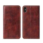 For iPhone X / XS Retro Tree Bark Texture PU Magnetic Horizontal Flip Leather Case with Holder & Card Slots & Wallet(Brown) - 1