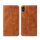 For iPhone XR Retro Tree Bark Texture PU Magnetic Horizontal Flip Leather Case with Holder & Card Slots & Wallet(Khaki) - 1