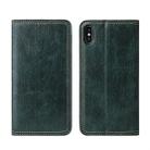 For iPhone XS Max Retro Tree Bark Texture PU Magnetic Horizontal Flip Leather Case with Holder & Card Slots & Wallet(Green) - 1