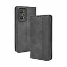 For OPPO Realme GT Neo2 Magnetic Buckle Retro Crazy Horse Texture Horizontal Flip Phone Leather Case with Holder & Card Slots & Photo Frame(Black) - 1