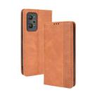 For OPPO Realme GT Neo2 Magnetic Buckle Retro Crazy Horse Texture Horizontal Flip Phone Leather Case with Holder & Card Slots & Photo Frame(Brown) - 1