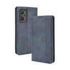 For OPPO Realme GT Neo2 Magnetic Buckle Retro Crazy Horse Texture Horizontal Flip Phone Leather Case with Holder & Card Slots & Photo Frame(Blue) - 1