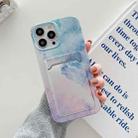 Electroplating IMD TPU Phone Case with Card Slot For iPhone 13(Colorful Starry Sky) - 1