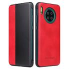 For Huawei Mate 30 Crazy Horse Texture Smart View Window Horizontal Flip Leather Case(Red) - 1