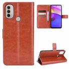 For Motorola Moto E40 / E30 / E20 Crazy Horse Texture Horizontal Flip Phone Leather Case with Holder & Card Slots & Lanyard(Brown) - 1