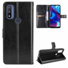 For Motorola Moto G Pure Crazy Horse Texture Horizontal Flip Phone Leather Case with Holder & Card Slots & Lanyard(Black) - 1