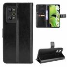 For OPPO Realme GT Neo2 Crazy Horse Texture Horizontal Flip Phone Leather Case with Holder & Card Slots & Lanyard(Black) - 1