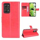 For OPPO Realme GT Neo2 Crazy Horse Texture Horizontal Flip Phone Leather Case with Holder & Card Slots & Lanyard(Red) - 1