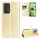 For OPPO Realme GT Neo2 Crazy Horse Texture Horizontal Flip Phone Leather Case with Holder & Card Slots & Lanyard(Gold) - 1