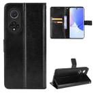 For Huawei nova 9 Crazy Horse Texture Horizontal Flip Phone Leather Case with Holder & Card Slots & Lanyard(Black) - 1