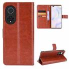 For Huawei nova 9 Pro / Honor 50 Pro Crazy Horse Texture Horizontal Flip Phone Leather Case with Holder & Card Slots & Lanyard(Brown) - 1