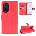 For Huawei nova 9 Pro / Honor 50 Pro Crazy Horse Texture Horizontal Flip Phone Leather Case with Holder & Card Slots & Lanyard(Red) - 1