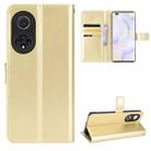 For Huawei nova 9 Pro / Honor 50 Pro Crazy Horse Texture Horizontal Flip Phone Leather Case with Holder & Card Slots & Lanyard(Gold) - 1