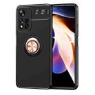For Xiaomi Redmi Note 11 Pro Metal Ring Holder 360 Degree Rotating TPU Phone Case(Black Gold) - 1