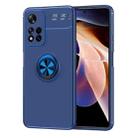 For Xiaomi Redmi Note 11 Pro Metal Ring Holder 360 Degree Rotating TPU Phone Case(Blue) - 1