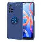 For Xiaomi Redmi Note 11 (China) Metal Ring Holder 360 Degree Rotating TPU Phone Case(Blue) - 1