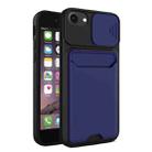 Sliding Camera Cover Design TPU + PC Shockproof Phone Case with Card Slot For iPhone 6(Royal Blue) - 1