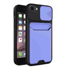 Sliding Camera Cover Design TPU + PC Shockproof Phone Case with Card Slot For iPhone 6 Plus(Lilac Purple) - 1