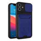 Sliding Camera Cover Design TPU + PC Shockproof Phone Case with Card Slot For iPhone 11(Royal Blue) - 1