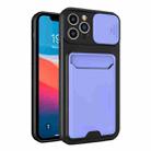 Sliding Camera Cover Design TPU + PC Shockproof Phone Case with Card Slot For iPhone 11 Pro(Lilac Purple) - 1