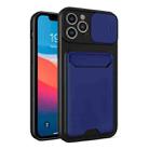 Sliding Camera Cover Design TPU + PC Shockproof Phone Case with Card Slot For iPhone 11 Pro Max(Royal Blue) - 1