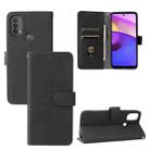 For Motorola Moto E20 / E30 / E40 Skin Feel Magnetic Horizontal Flip Phone Leather Case with Holder & Card Slots & Wallet(Black) - 1